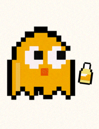 Icon showing a Pacman-style ghost with a ginger shot