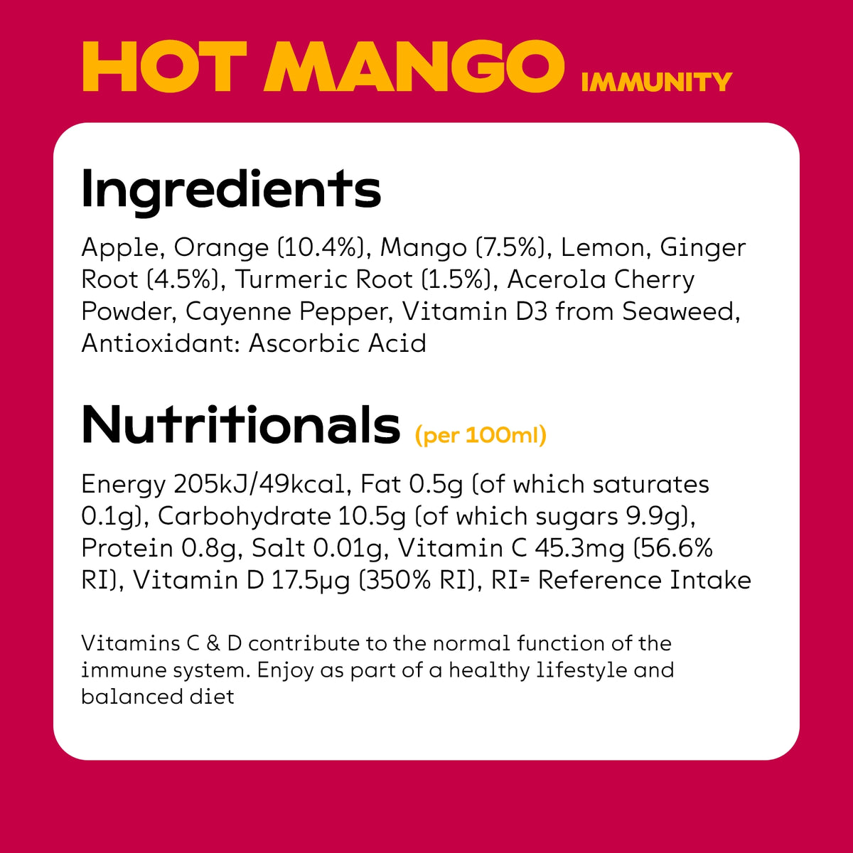 HOT MANGO IMMUNITY SHOTS